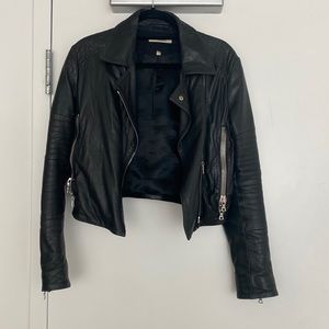 J Brand Leather Jacket Black